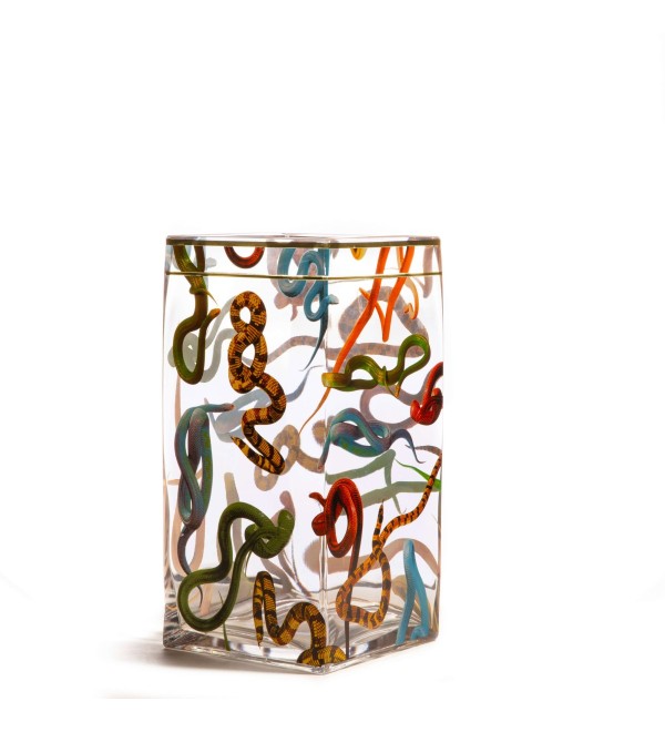Ваза Seletti Toiletpaper Glass Vase Snakes Big