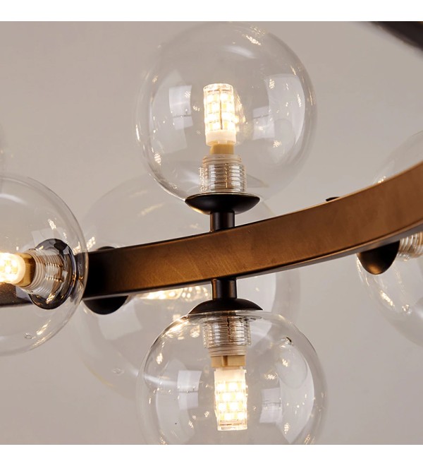 Люстра Delight Collection Art Deco Bubble 8828P/L black/clear