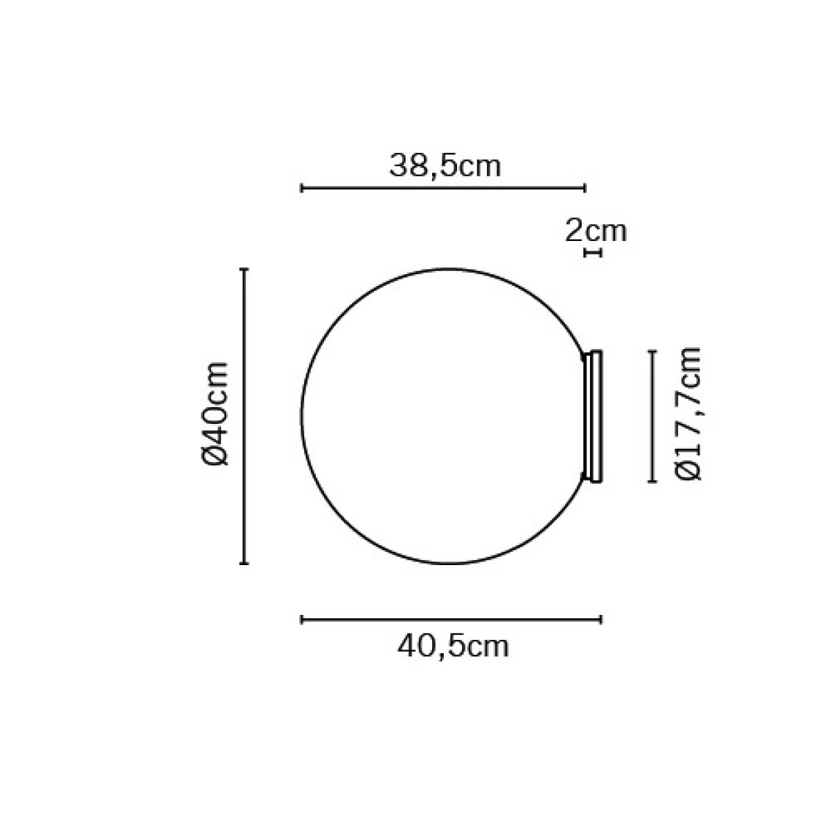 Настенный/Потолочный светильник Fabbian Lumi Sfera d40