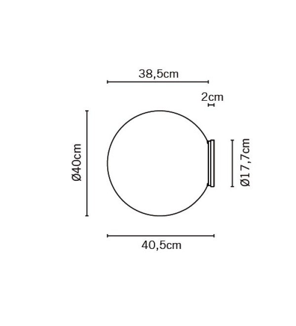 Настенный/Потолочный светильник Fabbian Lumi Sfera d40