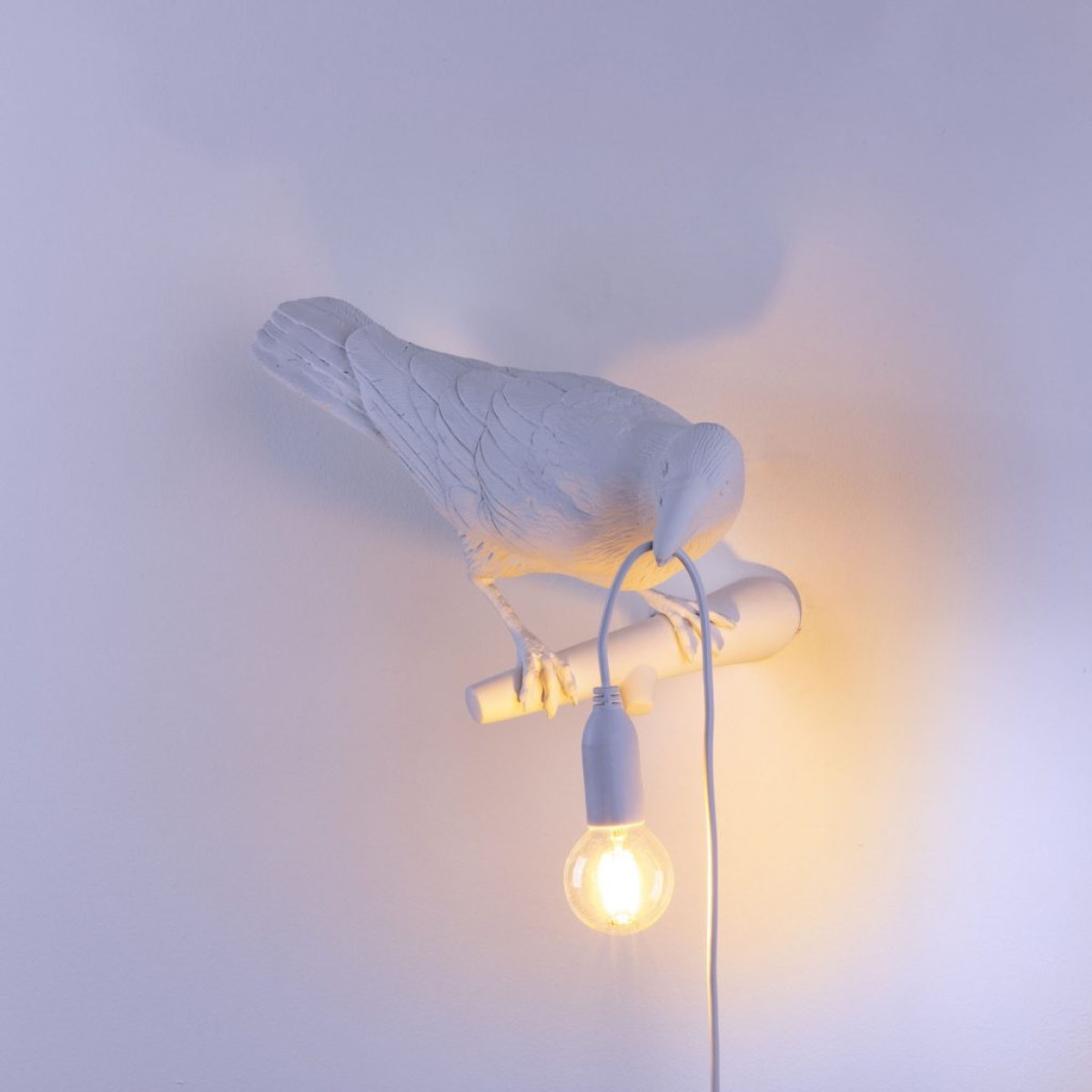 Настенный светильник Seletti Bird Looking Right White Outdoor
