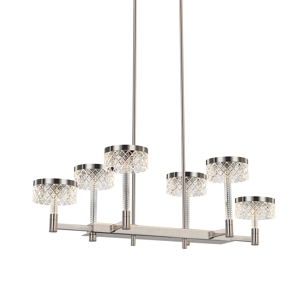 Люстра Delight Collection Diamond cut MD21020075-6B satin nickel