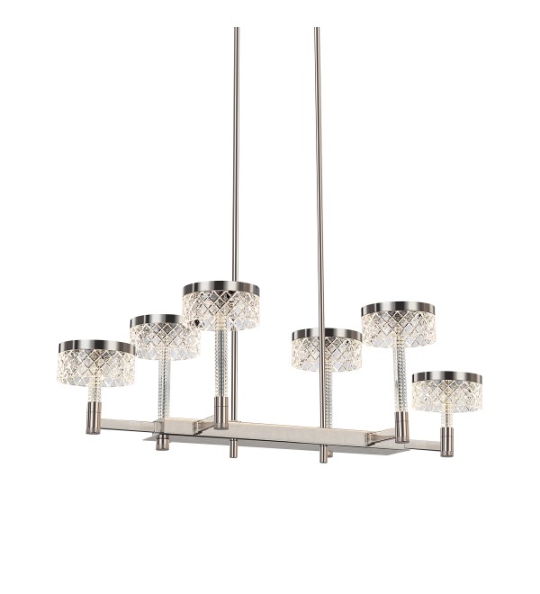 Люстра Delight Collection Diamond cut MD21020075-6B satin nickel