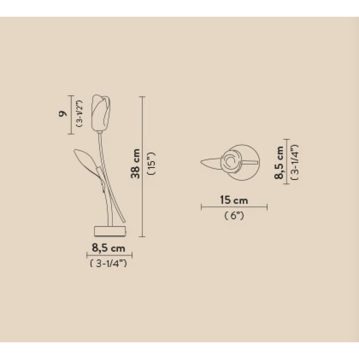 Настольная лампа Slamp Tulip Battery black