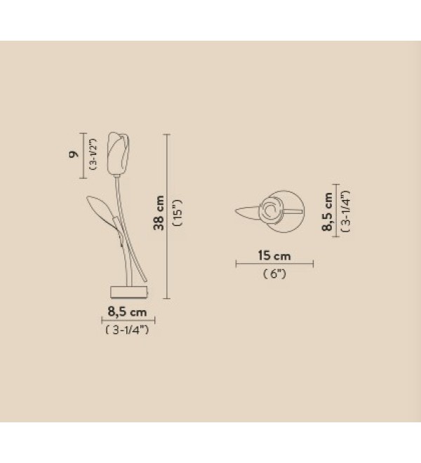 Настольная лампа Slamp Tulip Battery black