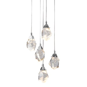 Подвесной светильник Delight Collection Crystal rock 5 chrome