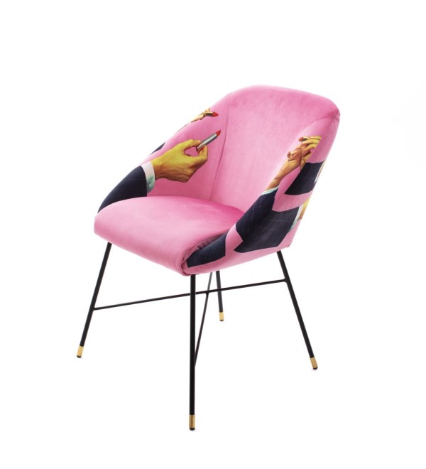Обеденный стул Seletti Toiletpaper Furniture Lipsticks Pink