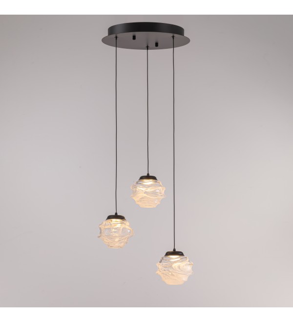Подвесной светильник Delight Collection MD25030003-3A matt black/clear