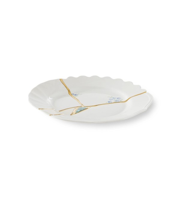 Десертная тарелка Seletti Kintsugi (белый, золотой, арт. 09603)