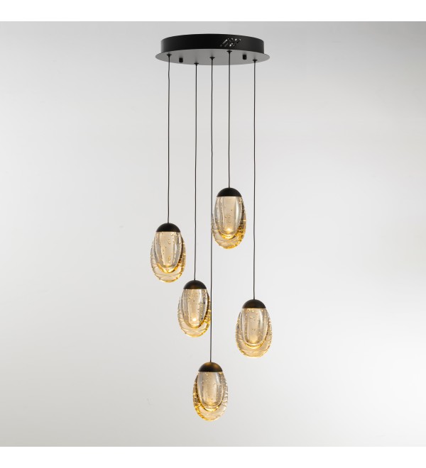 Подвесной светильник Delight Collection MD25090022-5A matt black/champagne