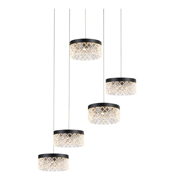 Подвесной светильник Delight Collection Diamond cut MD21020075-5A matt black