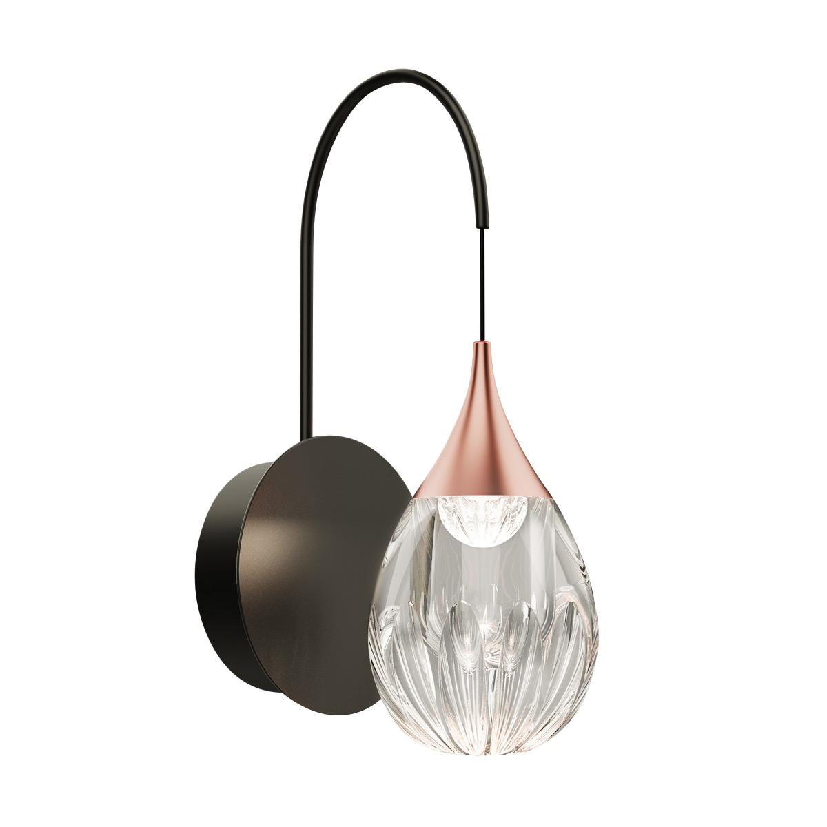 Настенный светильник Delight Collection Stilla MB24001004-1A copper/clear