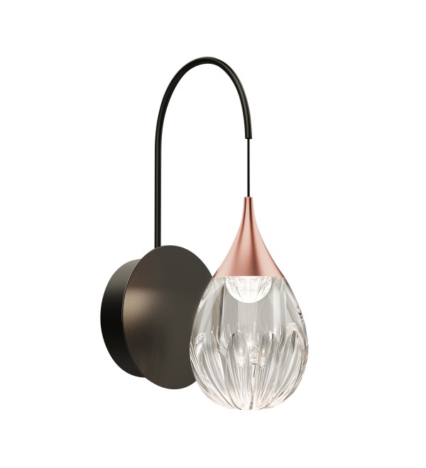 Настенный светильник Delight Collection Stilla MB24001004-1A copper/clear
