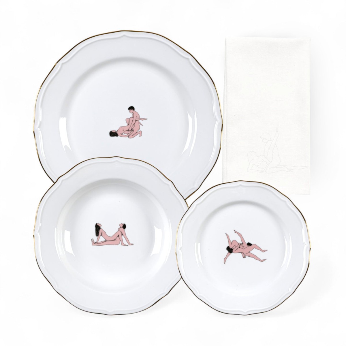 Тарелка Seletti Seikantai5271 ARCHED Set of 3