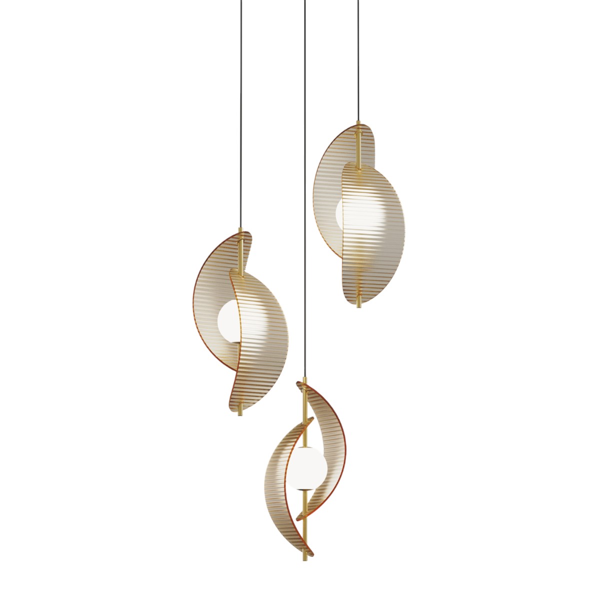 Подвесной светильник Delight Collection MD24030035-3A brass/amber
