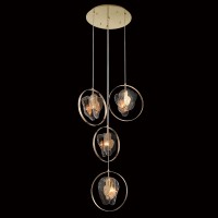Подвесной светильник Delight Collection Cowley P60669-4 gold/clear