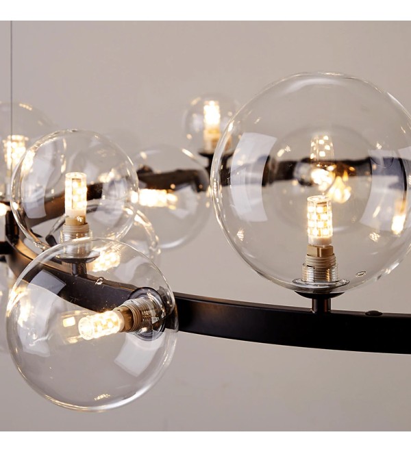 Люстра Delight Collection Art Deco Bubble 8828P/L black/clear