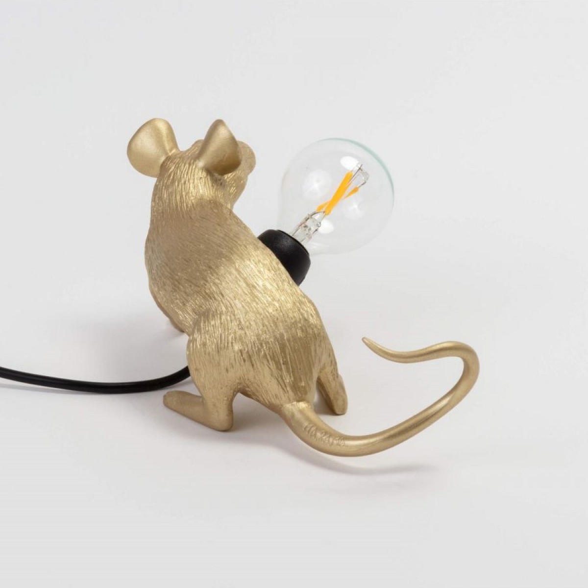 Настольная лампа Seletti Mouse Lamp Sitting GOLD USB