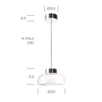 Подвесной светильник Leucos Aella Mini 20 S Antique Glass