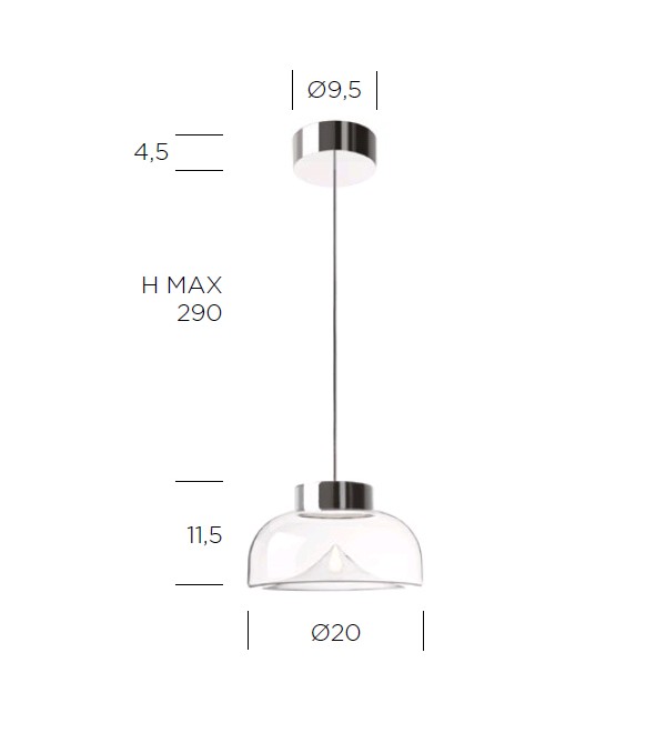 Подвесной светильник Leucos Aella Mini 20 S Antique Glass