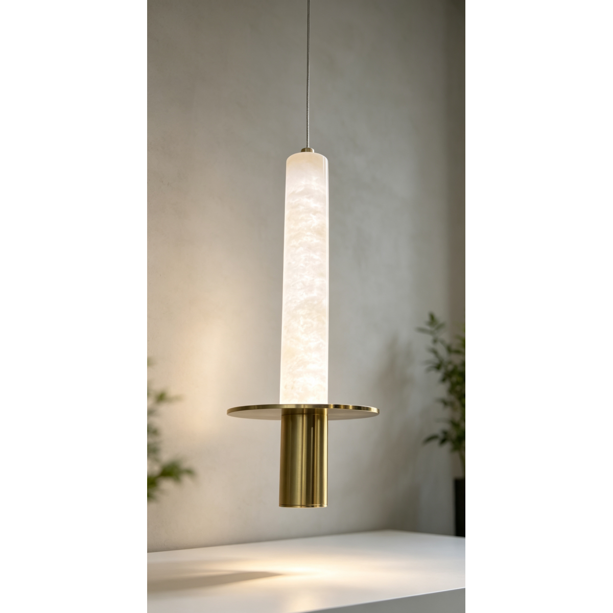 Подвесной светильник Delight Collection 5142P/1 Brass / White Alabaster
