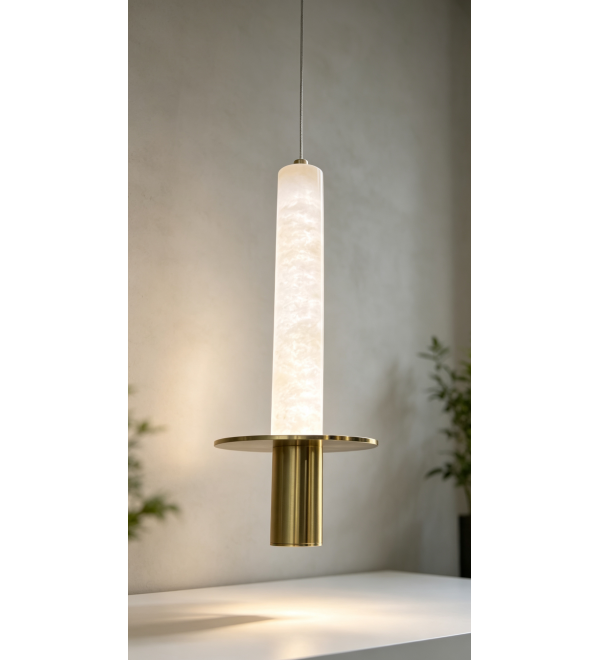 Подвесной светильник Delight Collection 5142P/1 Brass / White Alabaster