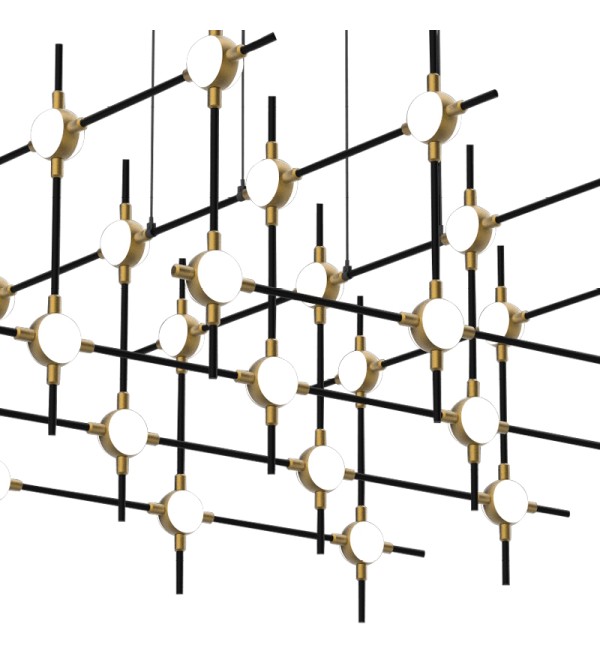 Люстра Delight Collection Molecular 30 black/gold