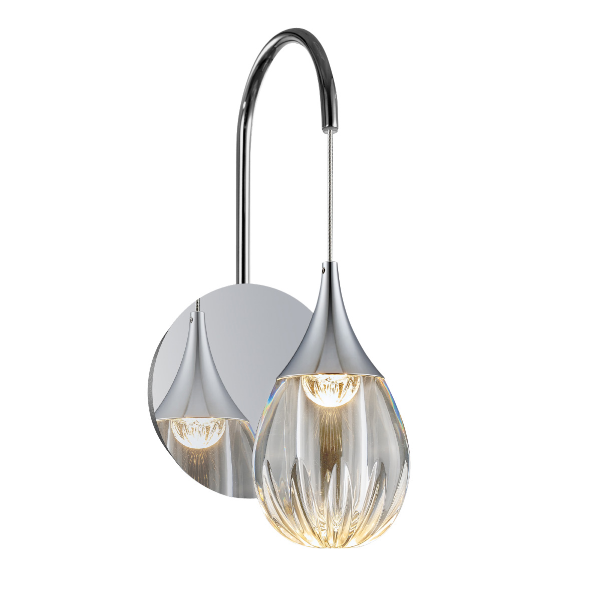 Настенный светильник Delight Collection Stilla MB24001004-1A chrome/clear
