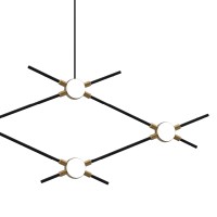 Люстра Delight Collection Molecular 4 black/gold