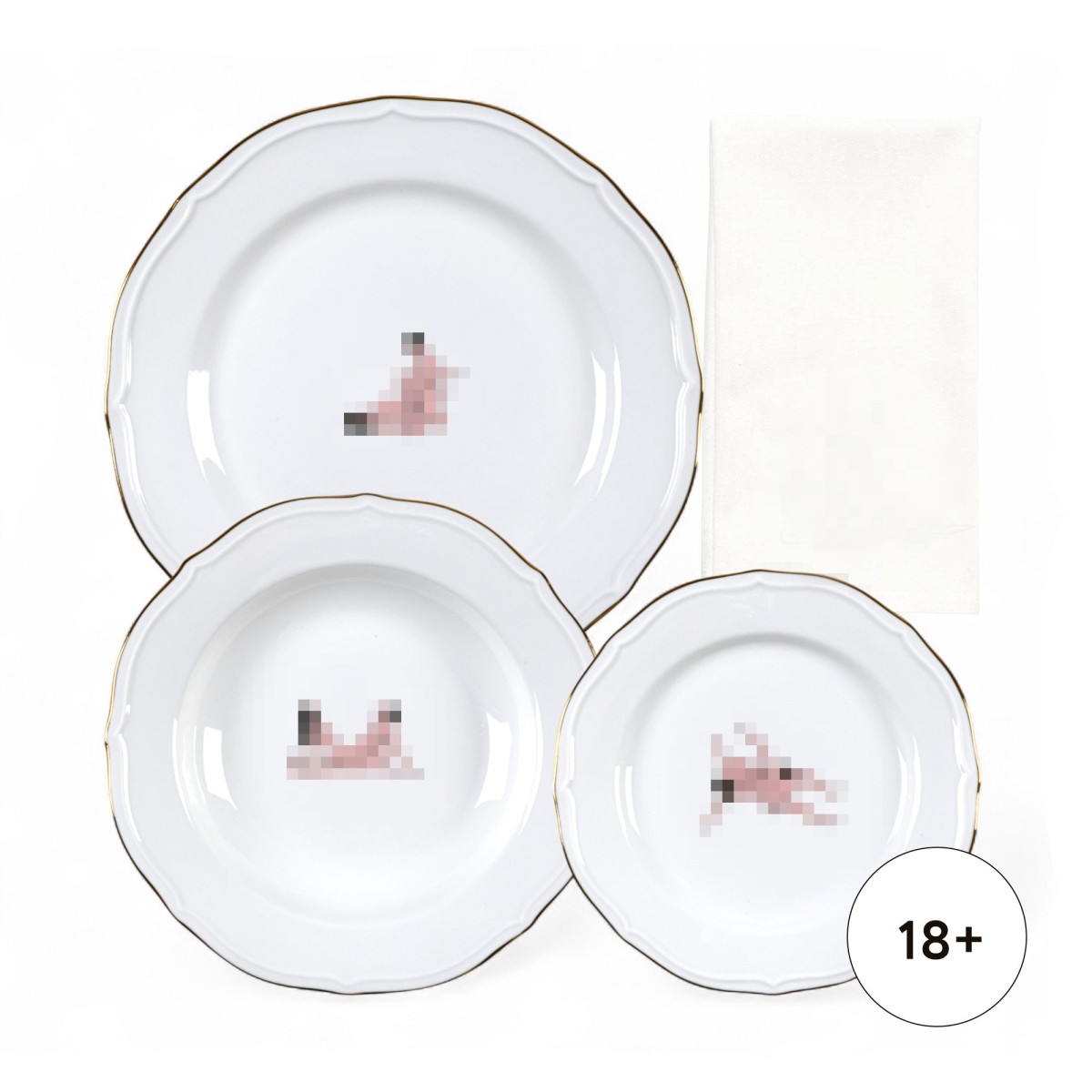 Тарелка Seletti Seikantai5271 ARCHED Set of 3
