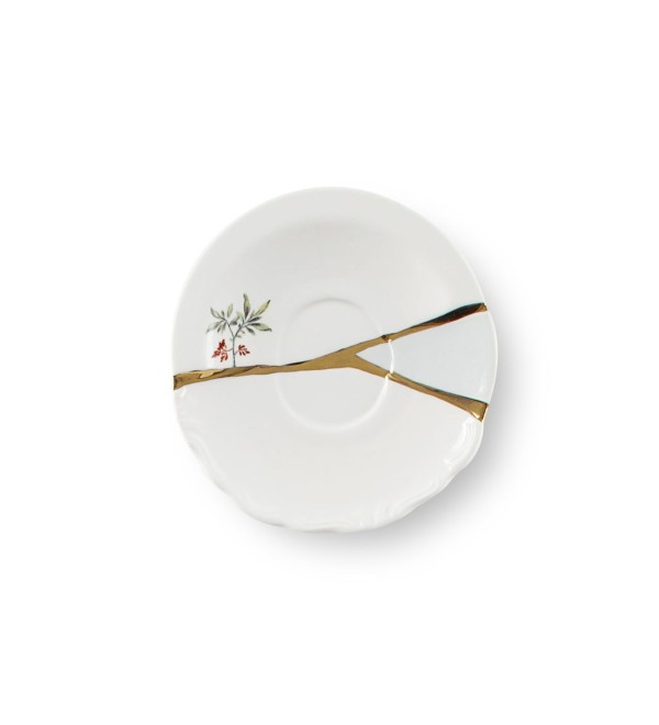 Кофейная пара Seletti Kintsugi (белый, золотой, арт. 09642)