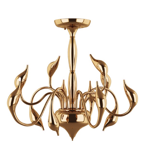Люстра Illuminati Meta Swan MX8098-12A gold