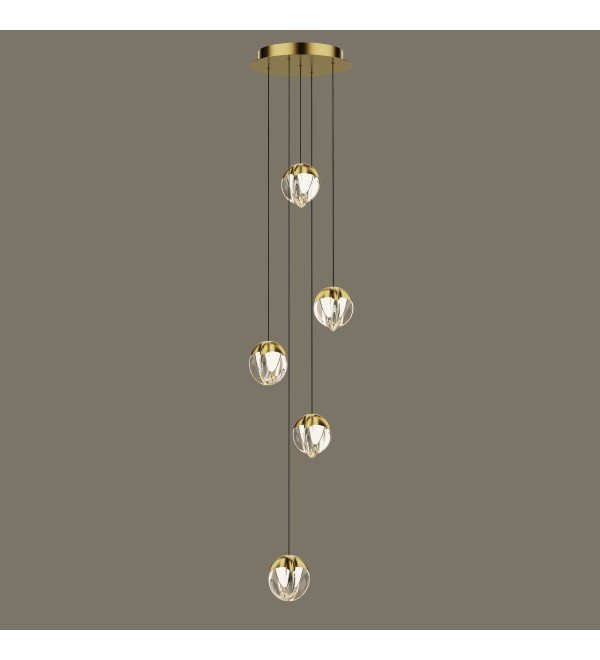 Подвесной светильник Delight Collection MD24001033-5A gold/clear