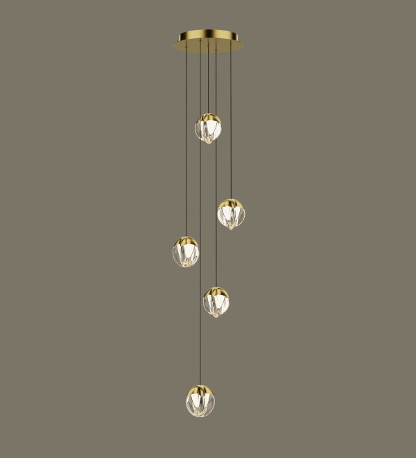 Подвесной светильник Delight Collection MD24001033-5A gold/clear