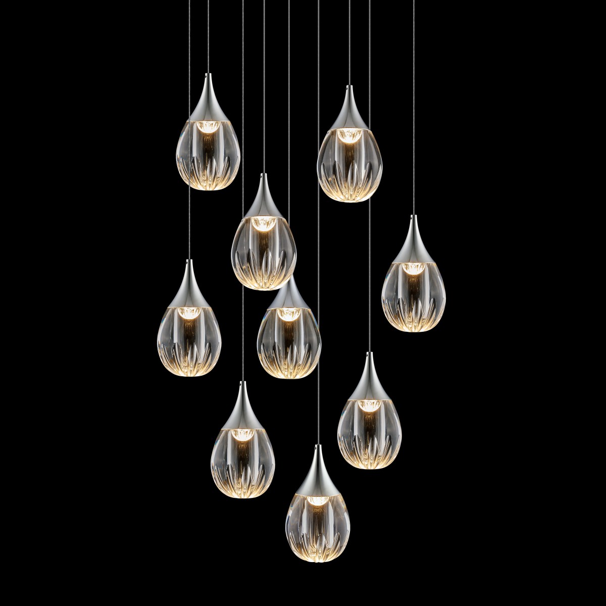 Подвесной светильник Delight Collection Stilla MD24001004-9A chrome/clear