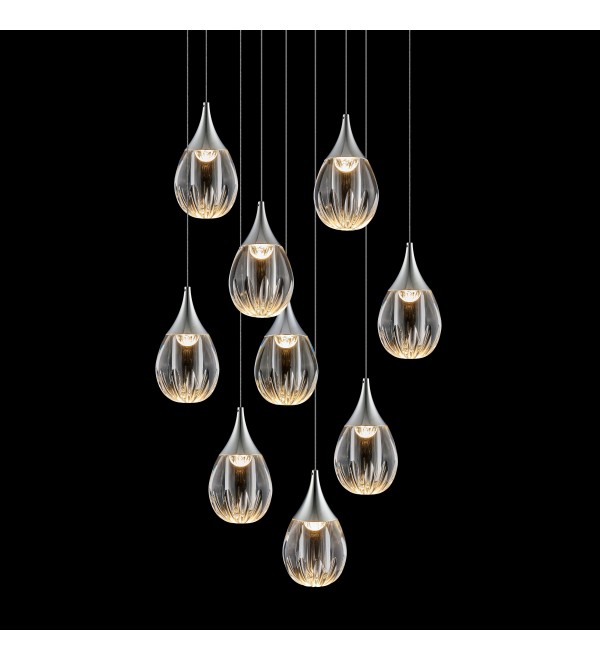 Подвесной светильник Delight Collection Stilla MD24001004-9A chrome/clear