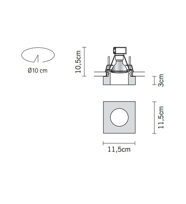 Встраиваемый светильник Fabbian Faretti D27F1135