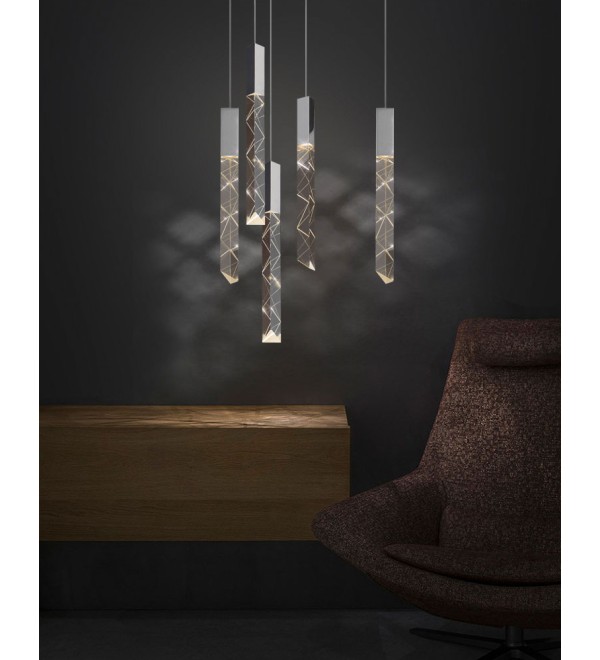 Подвесной светильник Delight Collection Trinity 5 chrome
