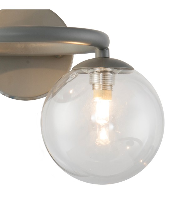 Настенный светильник Delight Collection Wendt 2 grey/clear