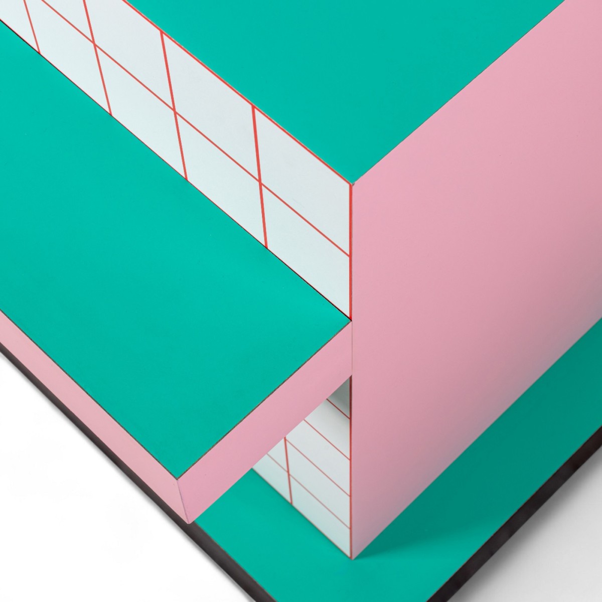Приставной столик Seletti Superfurniture Supersidetable Red Grid