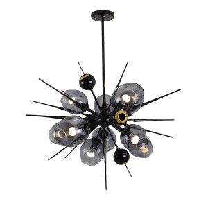 Люстра Delight Collection Burst 9720P-10S black/smoky