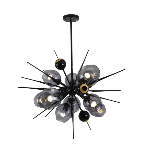 Люстра Delight Collection Burst 9720P-10S black/smoky