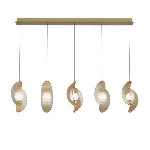 Подвесной светильник Delight Collection MD24030035-5B brass/amber