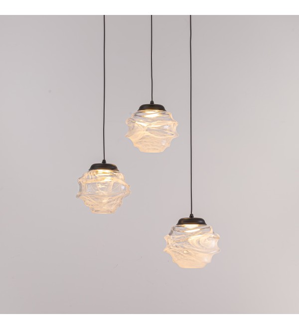 Подвесной светильник Delight Collection MD25030003-3A matt black/clear
