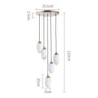 Подвесной светильник Delight Collection Celestial MT8848-5H brass