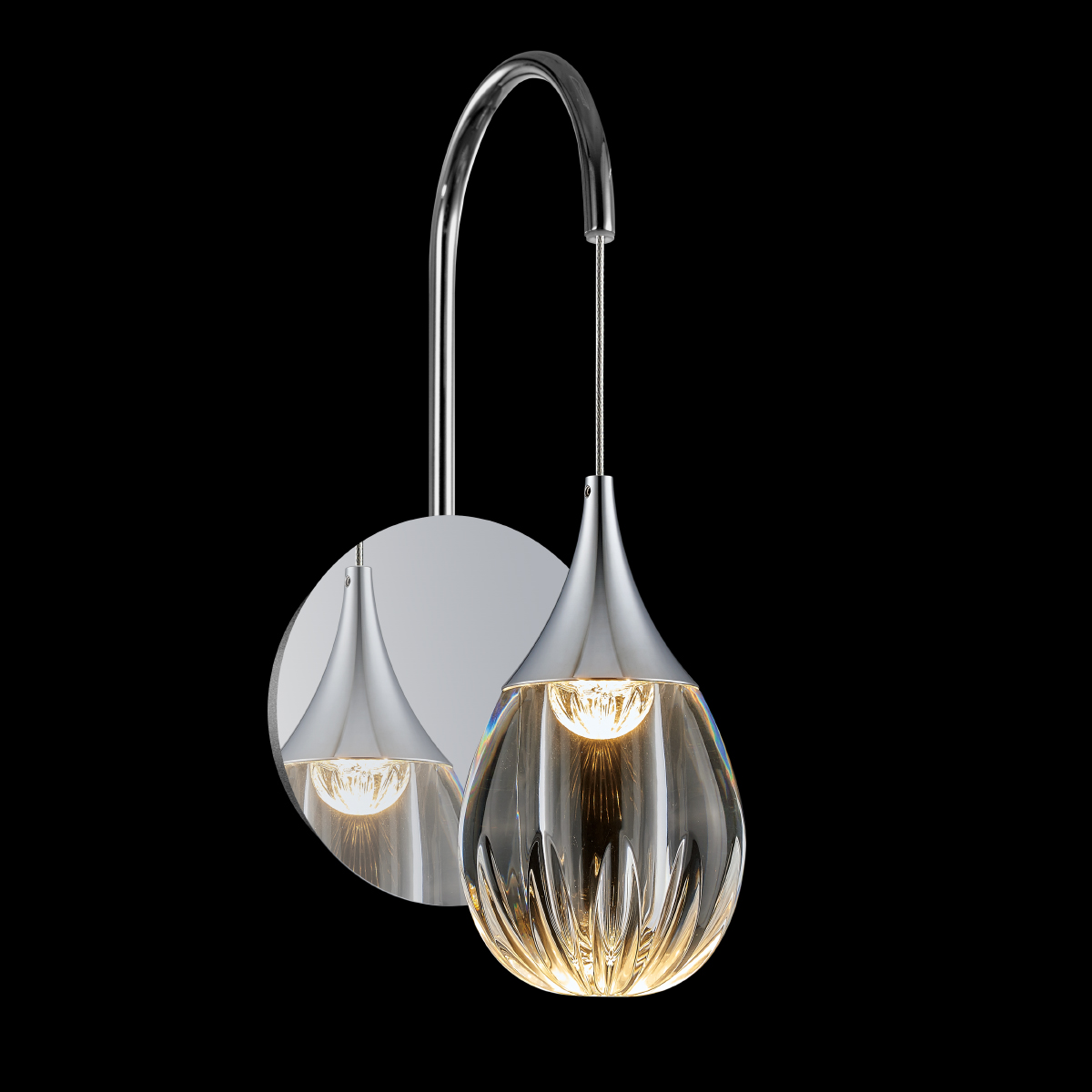 Настенный светильник Delight Collection Stilla MB24001004-1A chrome/clear