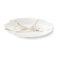 Тарелка Seletti Kintsugi (белый, золотой)