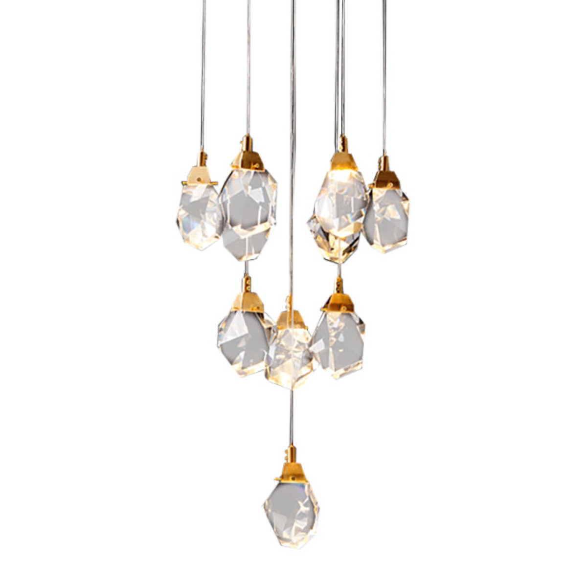 Подвесной светильник Delight Collection Crystal rock 11 gold