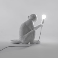 Настольная лампа Seletti Monkey Lamp Sitting (белый)