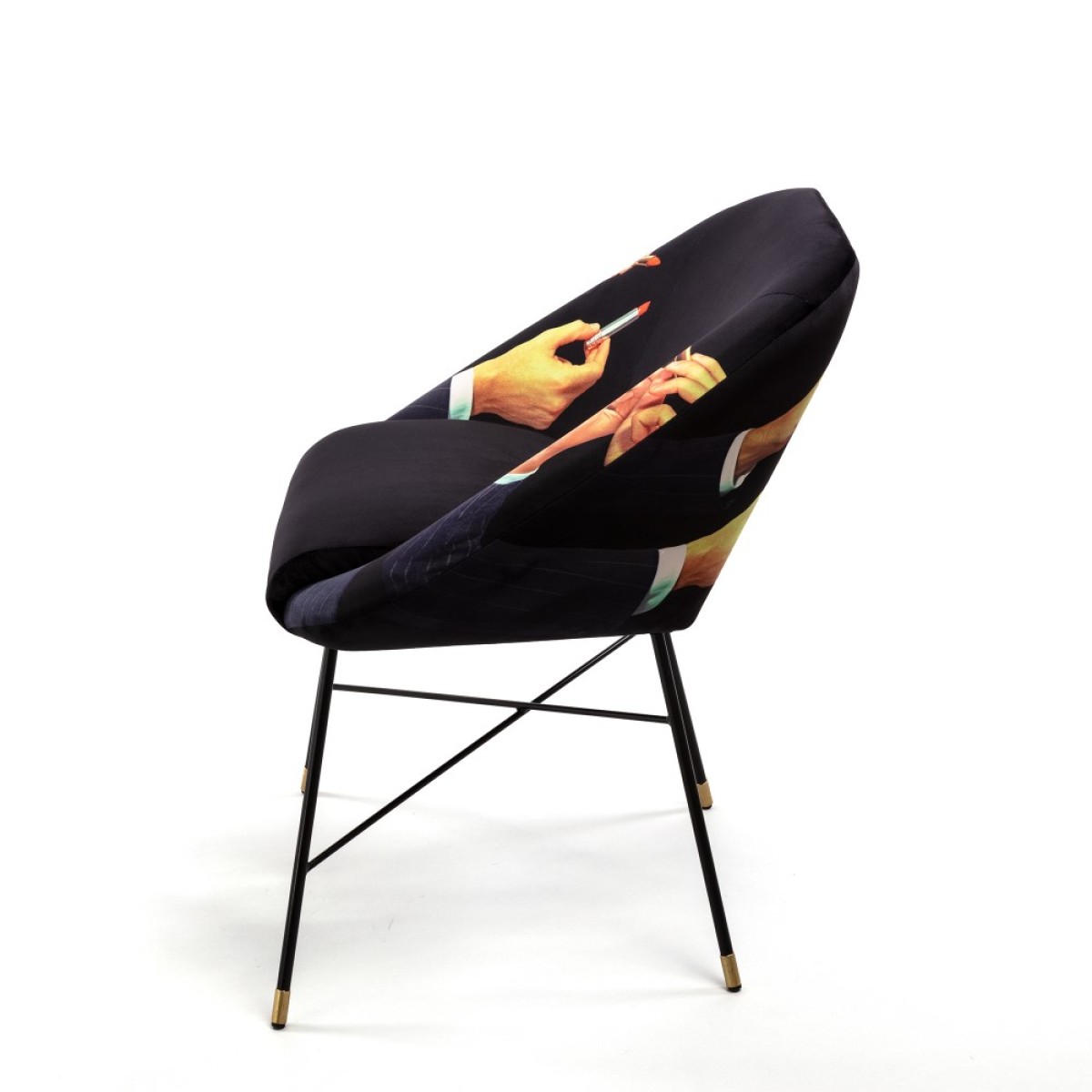 Обеденный стул Seletti Toiletpaper Furniture Black Lipsticks
